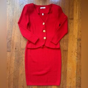 Vintage St. John Collection by Marie Gray Women’s Size 4 Knit 2pc Skirt Suit